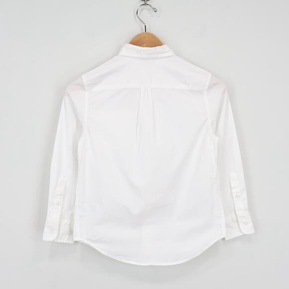 J.Crew Crewcuts Kid's Long Sleeve Flex Washed White Shirt Size 8 NWT - Picture 5 of 9